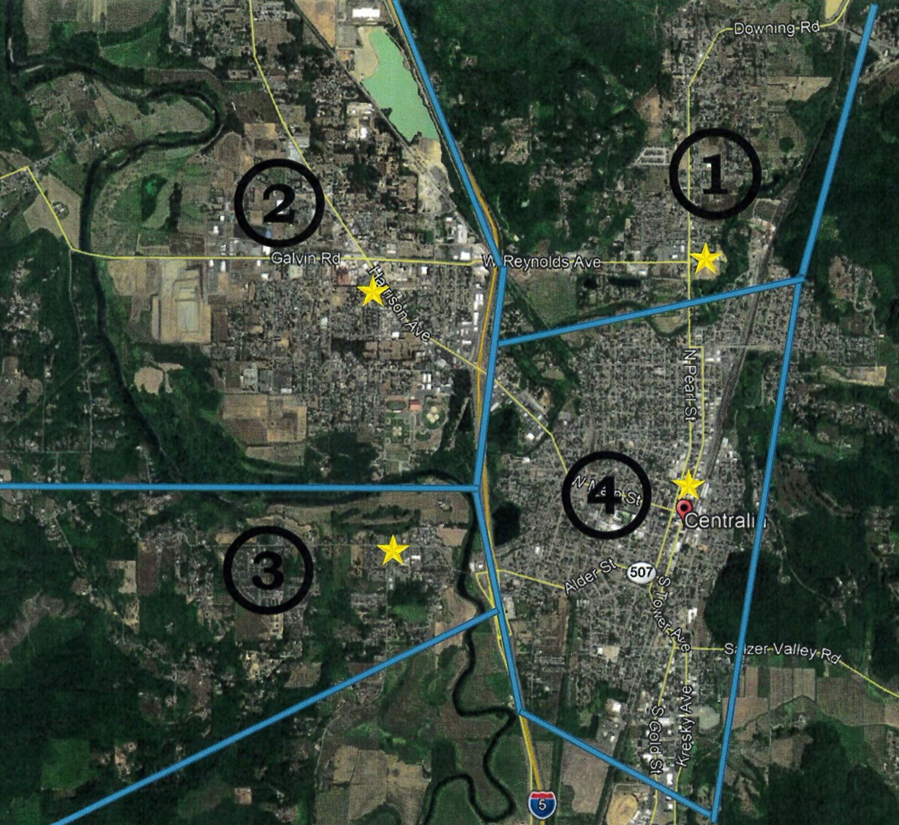 Sandbag station locations